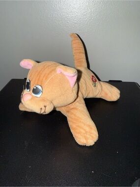Vintage Tonka Plush Pound Puppies Purries Kitty Cat Orange Tabby 6" Stuffed Toy